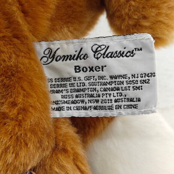 Russ Berrie Yomiko Classics Brown and White Boxer Realistic Puppy Dog - Picture 5 of 6